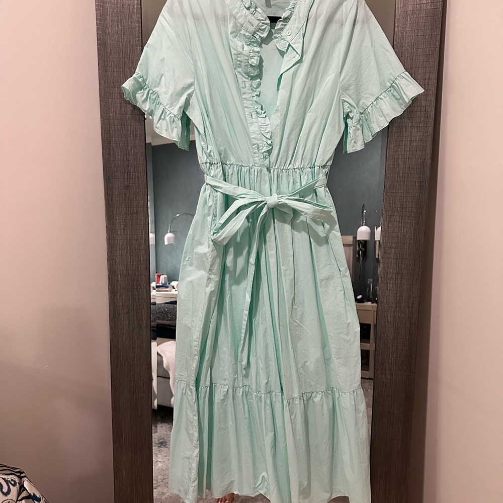 EUC LaRoque Mint Ruffled Midi Dress XL